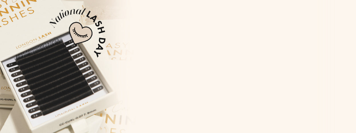 Close-up of easy fanning eyelash extensions for Russian lashes