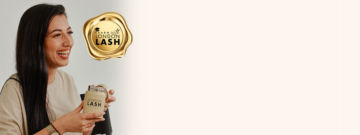 Lash Technician on an advanced eyelash course for eyelash extensions