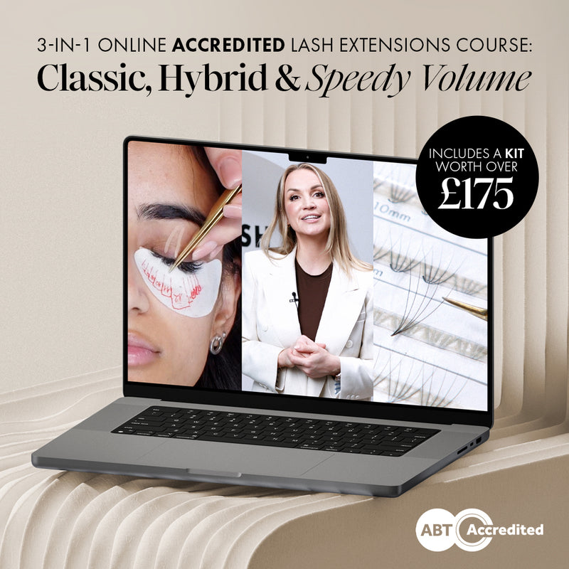 laptop with eyelash trainer on the screen