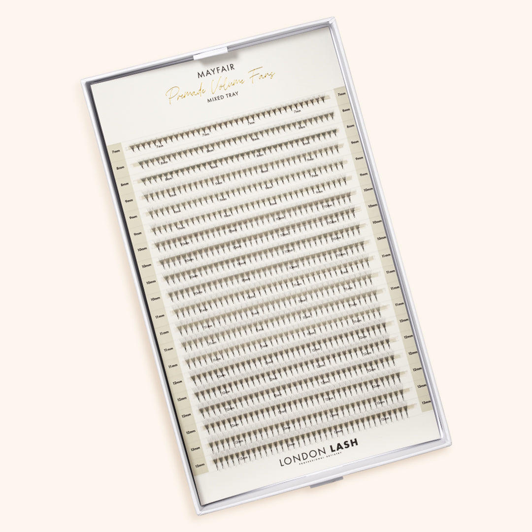 Best Narrow Premade Lash Fans Mayfair 8D 0.05 720 fans - Mixed Lengths, Best Eyelash Extensions Narrow Premade Lash Fans