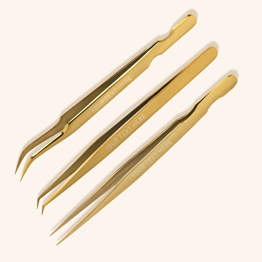 Isolation Eyelash Extensions Tweezers With Engraving