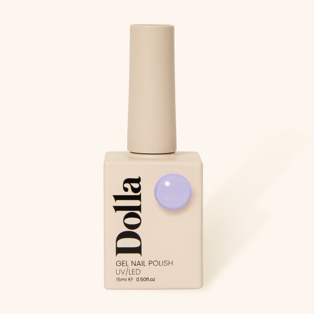 "Lilac Dreams / Pillow Talk" gel nail polish bottle