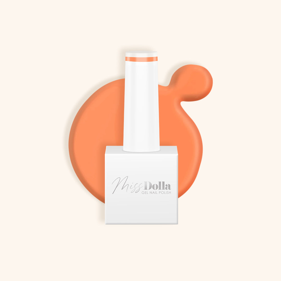 "Peachy" gel nail polish bottle