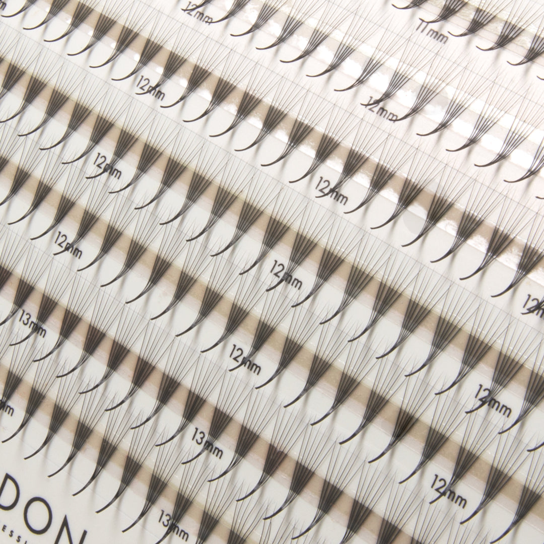 a box of premade volume fans