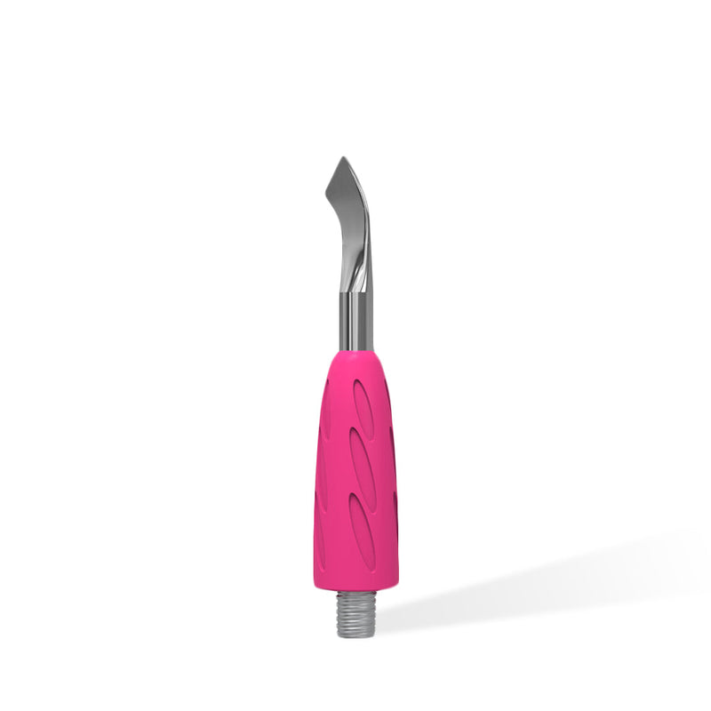 screwable bent blade with pink base for UNIQ COMBO on the white background
