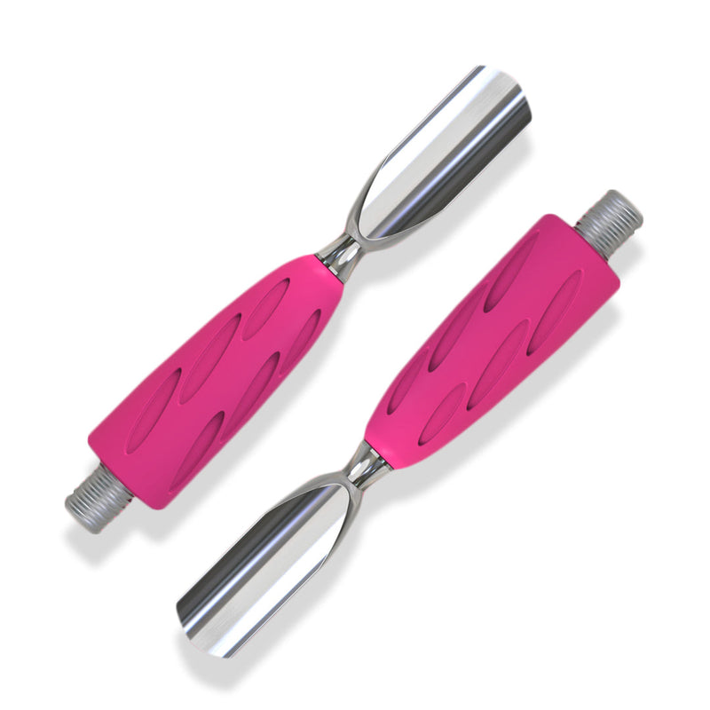 Image of two professional stainless steel rounded narrow pusher by Staleks