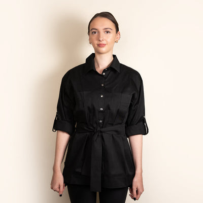 Shirt Style Tunic with Embroidery