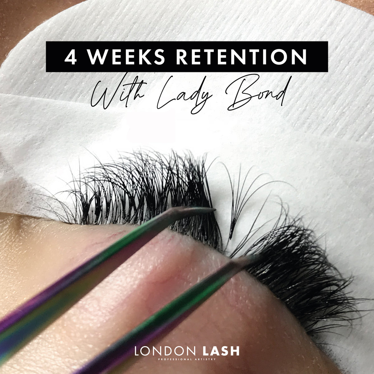 4 weeks of volume lash retention with Lady Bond Eyelash Extension Glue