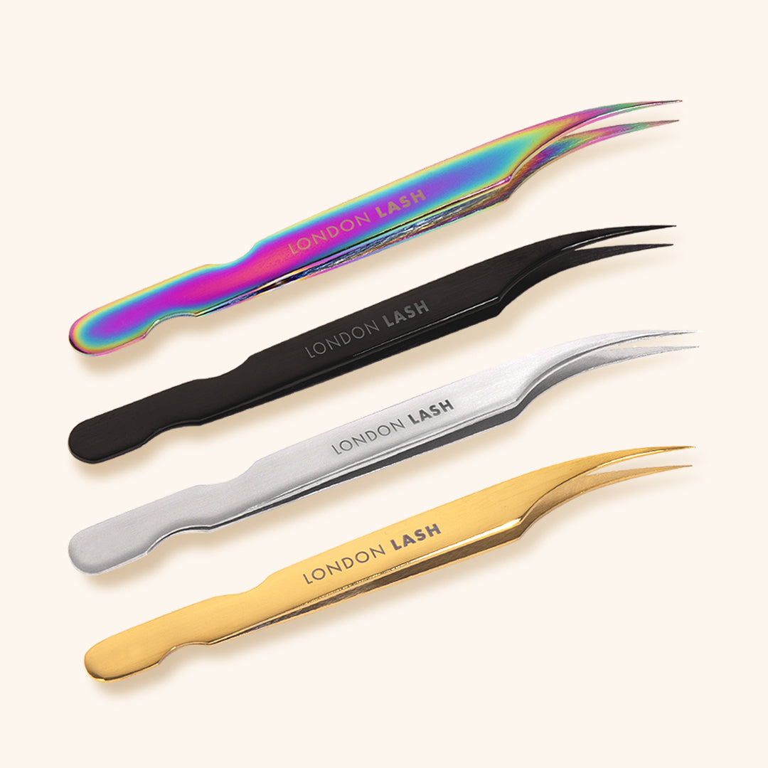 Angled Extensions Angled Isolation Eyelash Extensions Tweezers | London Lash - London Lash UK