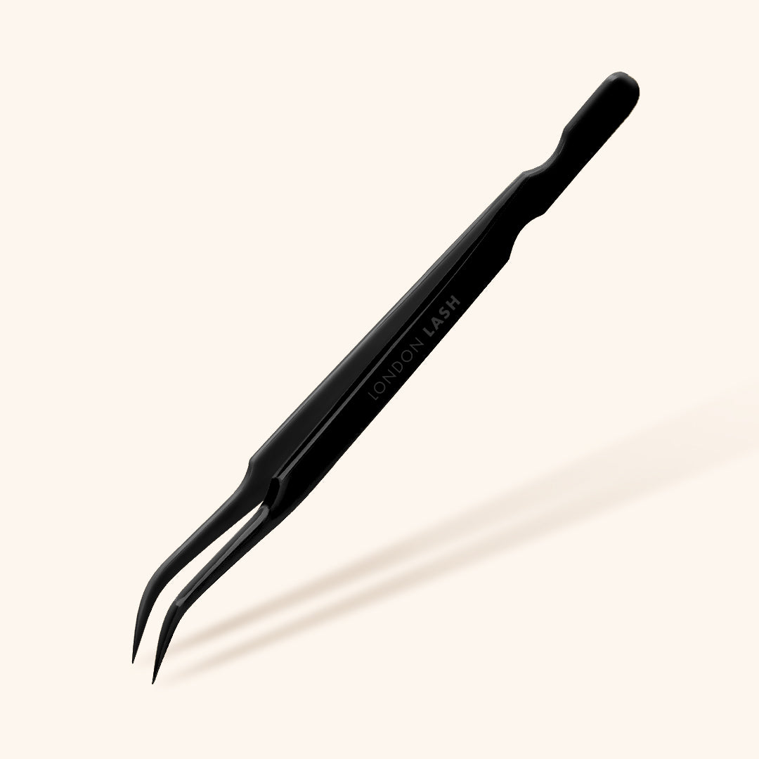 Curved Isolation Eyelash Extensions Tweezers - Black, Curved Isolation Eyelash Extensions Tweezers, lash tweezers, lash accessories, the best lash accessories, eyelash extensions accessories, the best tweezers for lash extensions 
