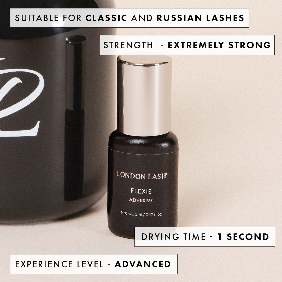 a bottle of flexie eyelash extension glue