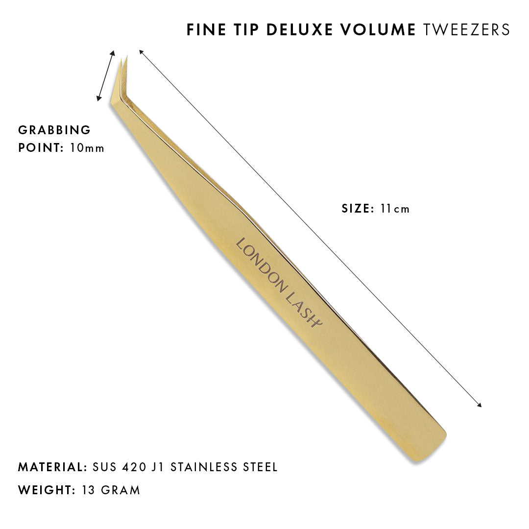 Gold Fine Tip Volume Eyelash Extensions Tweezers