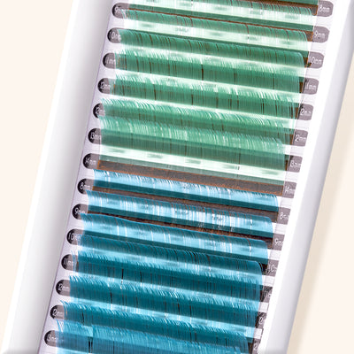 Mint Green/ Ocean Blue Faux Mink Coloured Lashes
