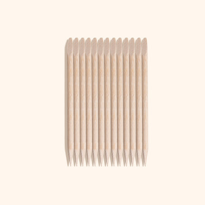 Small wooden cuticle sticks / pushers remove dead skin and use for nail design, manicures and pedicures
