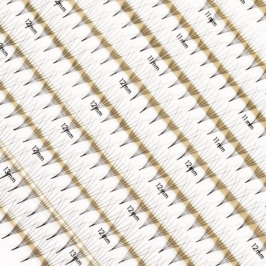 Best Premade Lash Fans Mayfair 5D 0.06 600 fans - Mix Tray, Best Premade Eyelash Extensions 