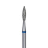 Staleks Diamond nail drill bit, pointed "flame", blue, head diameter 2.1mm/ working part 8mm FA11B021/8.