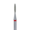 Staleks Diamond nail drill bit, "flame", red, head diameter 1.6mm/ working part 8mm FA10R016/8.
