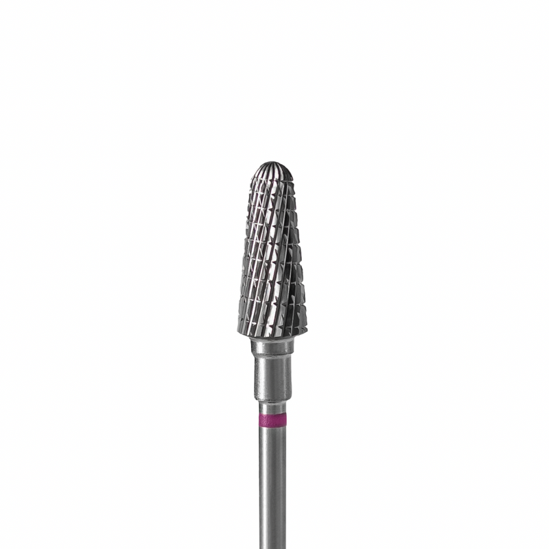 Staleks Carbide nail drill bit, "frustum" purple, head diameter 6mm / working part 14mm FT70V060/14.